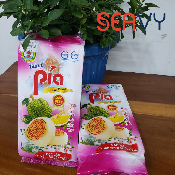 Đặc Sản Nha Trang -Bánh Pía Sầu Riêng Đất Phương Nam, Bánh Với Vị Đậu Xanh, Khoai Môn, Chay Thịt Lạp Trứng Muối Seavy gói 400g