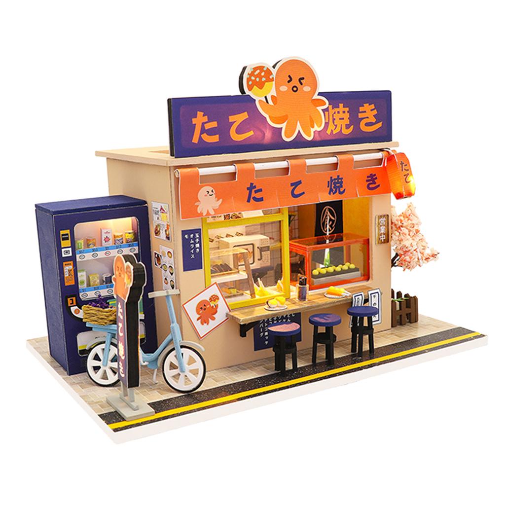 Handicraft Mini Dollhouse Kit Creative Room No Dust Cover For Kids Birthday Gift