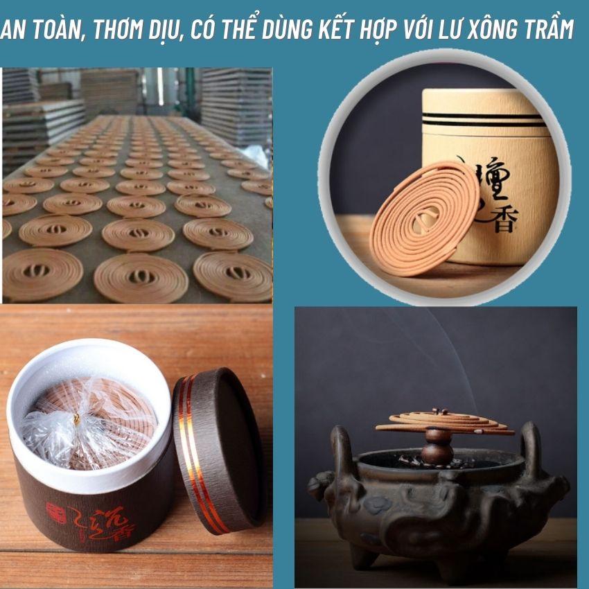 Hộp 48 khoanh Nhang trầm vòng hương thảo mộc thơm đặc biệt - Tặng Cắm nhang