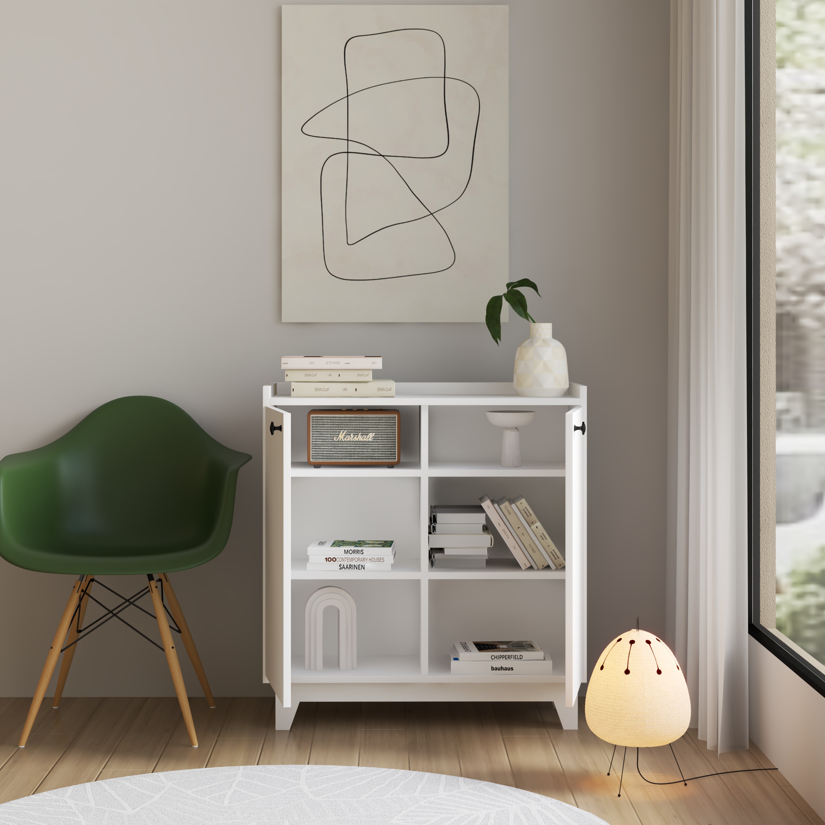 [Happy Home Furniture] KINA , Tủ lưu trữ 2 cửa mở , 80cm x 30cm x 85cm ( DxRxC), TCM_042