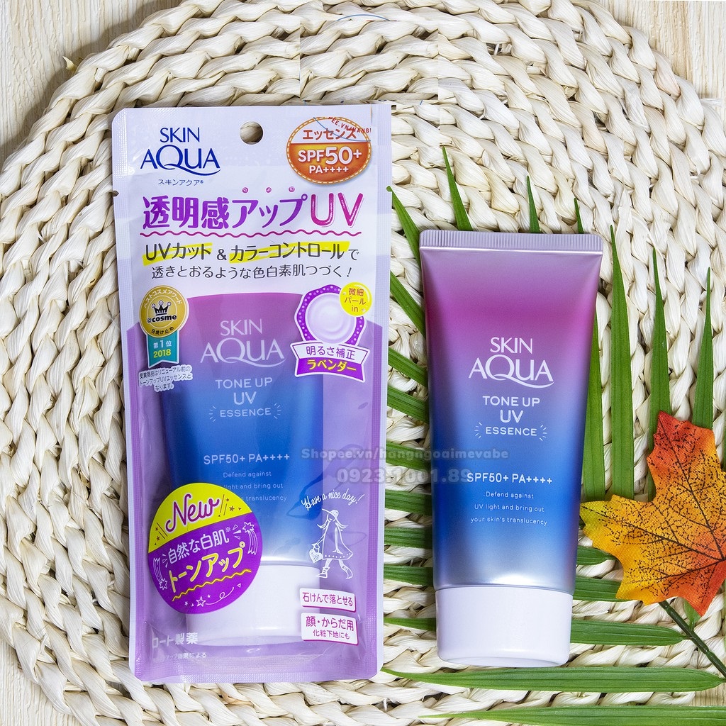 Kem chống nắng Skin Aqua Tone up UV Essence SPF 50+PA++++ nội địa Nhật Bản 80 gram