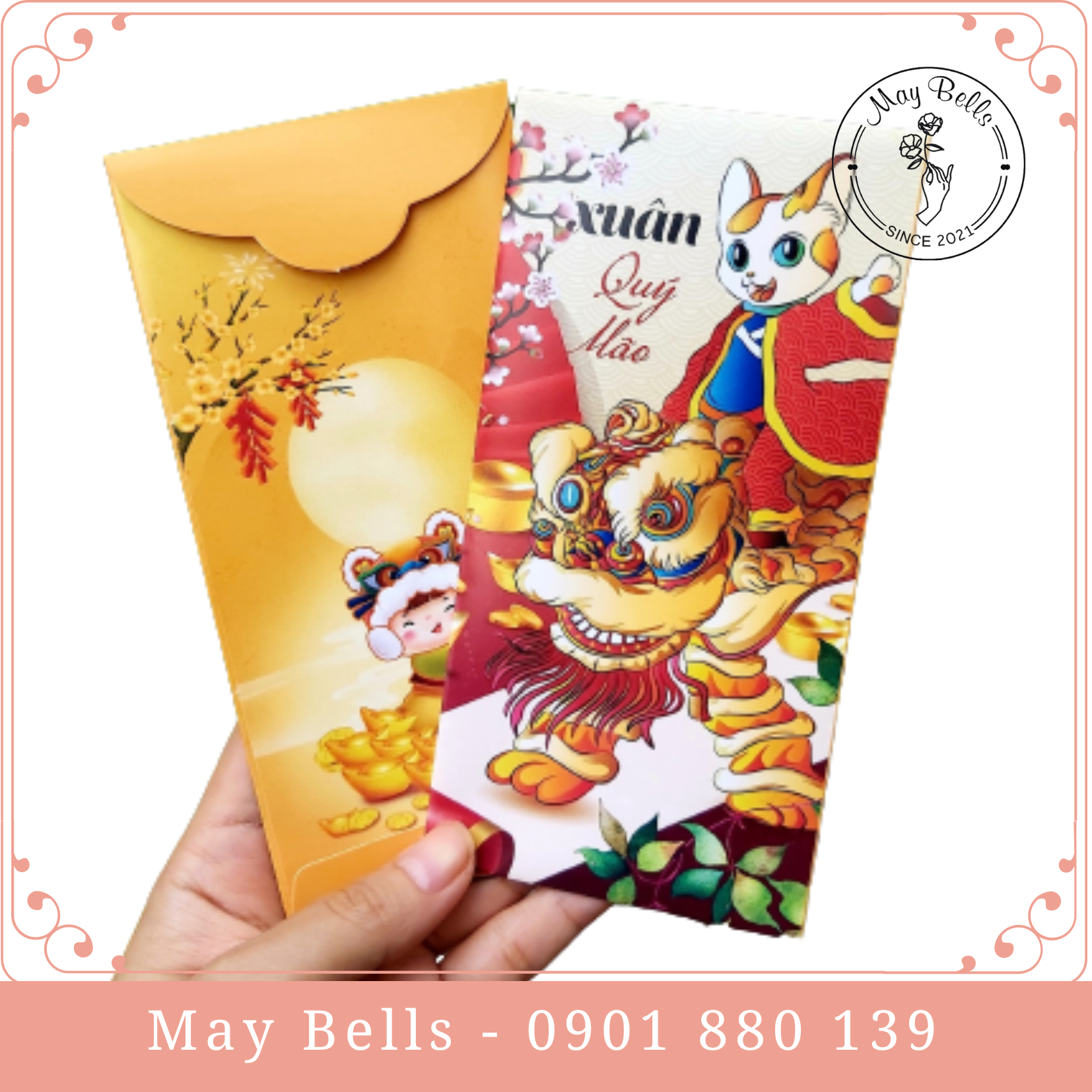 Bao Lì Xì Tết 2023 Quý Mão Được Chọn Mẫu, Bao Lì Xì MAY BELLS Mẫu 21 đến 30 Cao Cấp, Sang Trọng, Dễ Thương