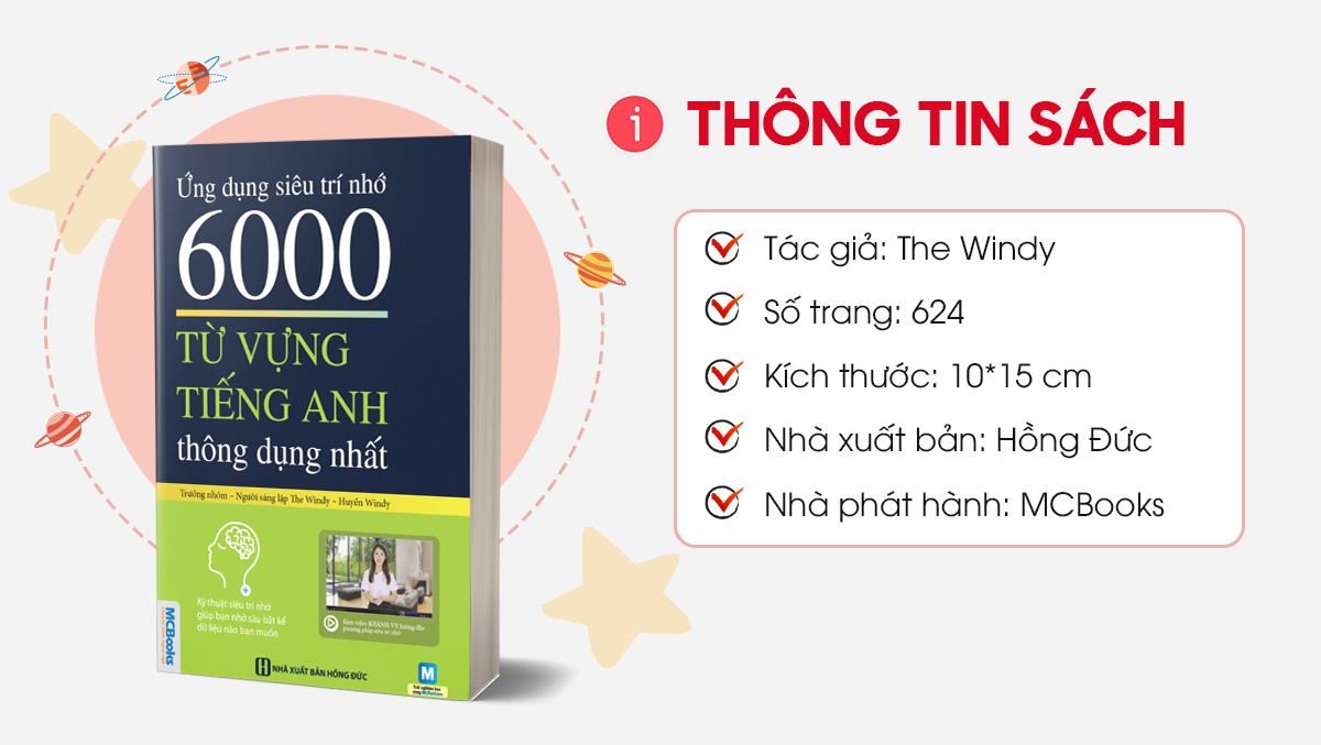 Sách Học Tiếng Anh Ứng Dụng Siêu Trí Nhớ 6000 Từ Vựng Tiếng Anh Thông Dụng Nhất Cho Người Học Tiếng Anh Cơ Bản - Học Kèm App Online