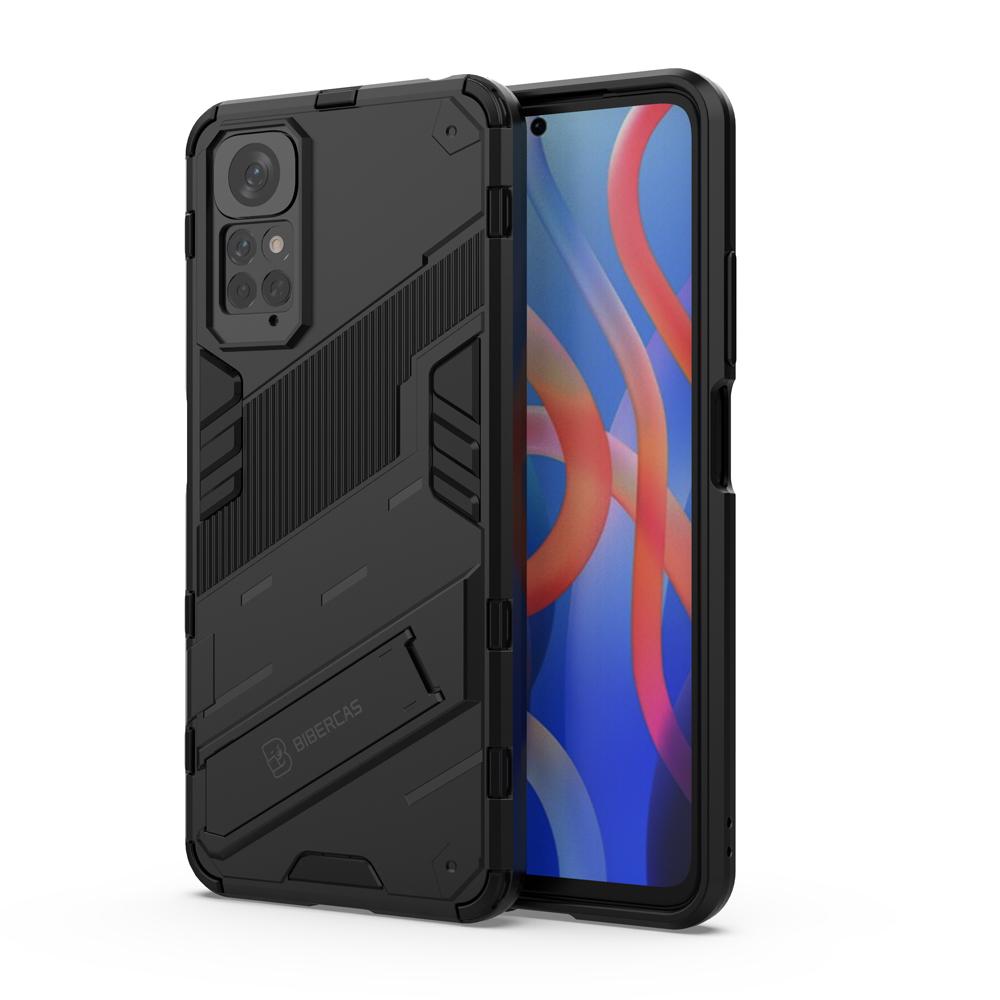 Ốp lưng cho Xiaomi Redmi Note 11 11S, Ốp chống sốc Iron Man PUNK cao cấp kèm giá đỡ cho Redmi Note 11 11S 4G