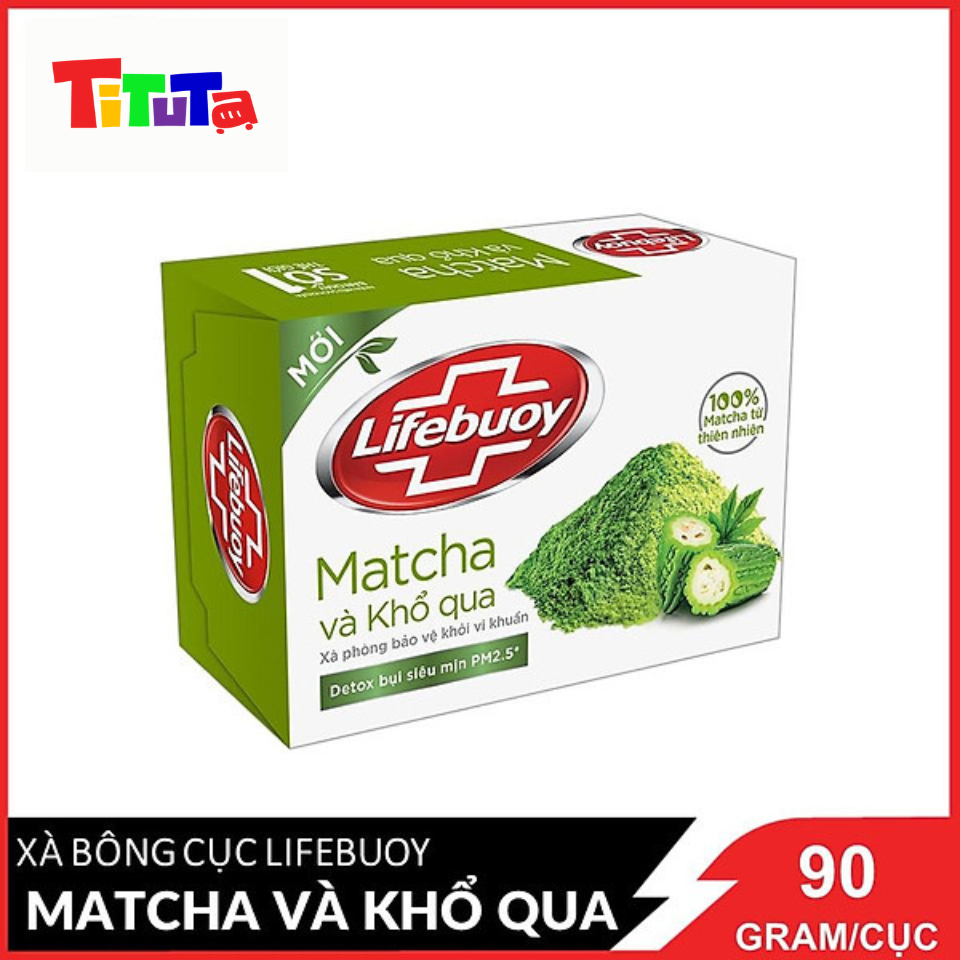 Xà bông cục Lifebuoy Bảo vệ khỏi vi khuẩn Matcha và Khổ qua 90g