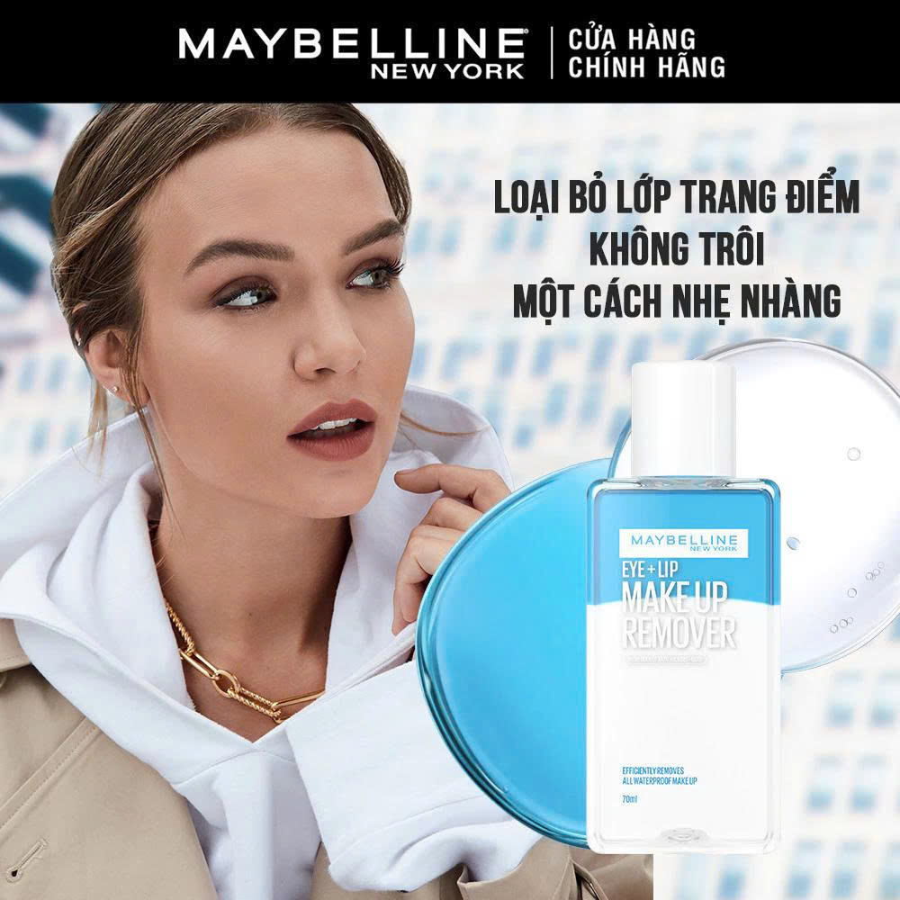 Nước tẩy trang mắt và môi Maybelline New York Eye &amp; Lip Makeup Remover 150ml