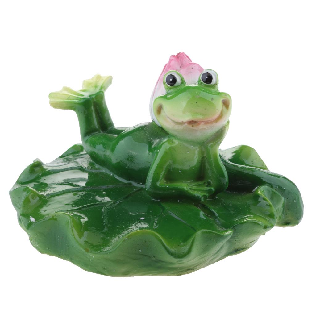 Lotus Leaf & Frogs Floater Outdoor Pool & Pond Ornament Garden Decoration