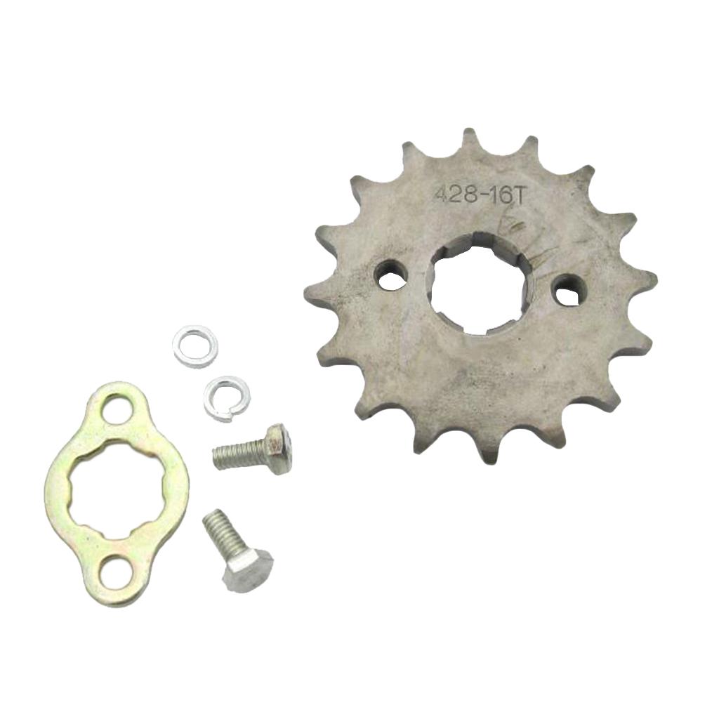 16 Teeth 428 Chain Front Sprocket Cog for Pit Trail Dirt Bike ATV Quad Buggy