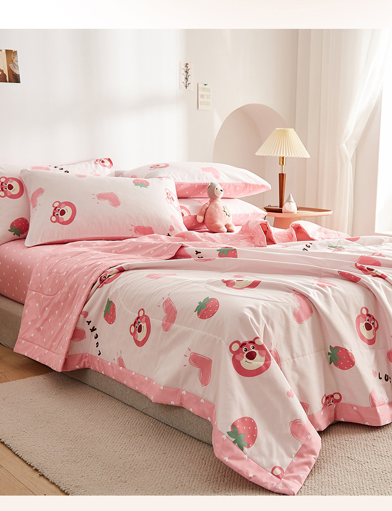 Chăn mỏng mùa thu đông mát mẻ chất liệu 100% cotton nguyên chất mềm mại