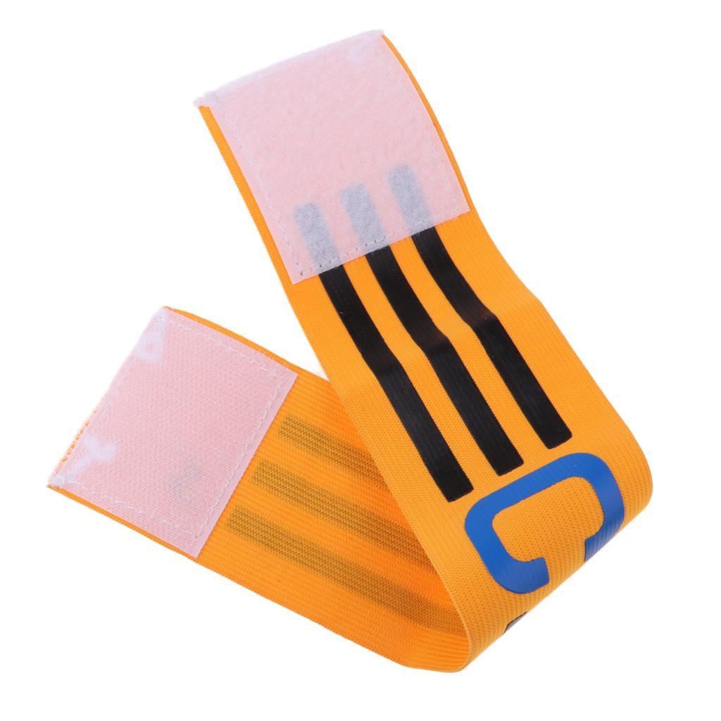 2pcs Football Soccer Elastic Captain Armband Basketball Player Bands Orange
