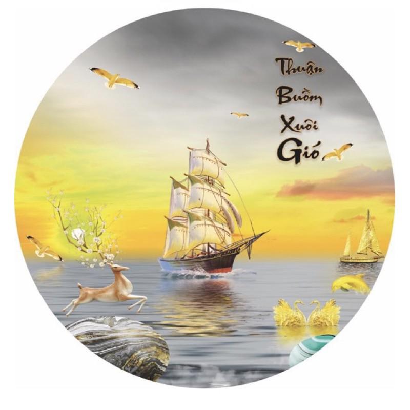 Tranh Tròn tráng gương cao cấp