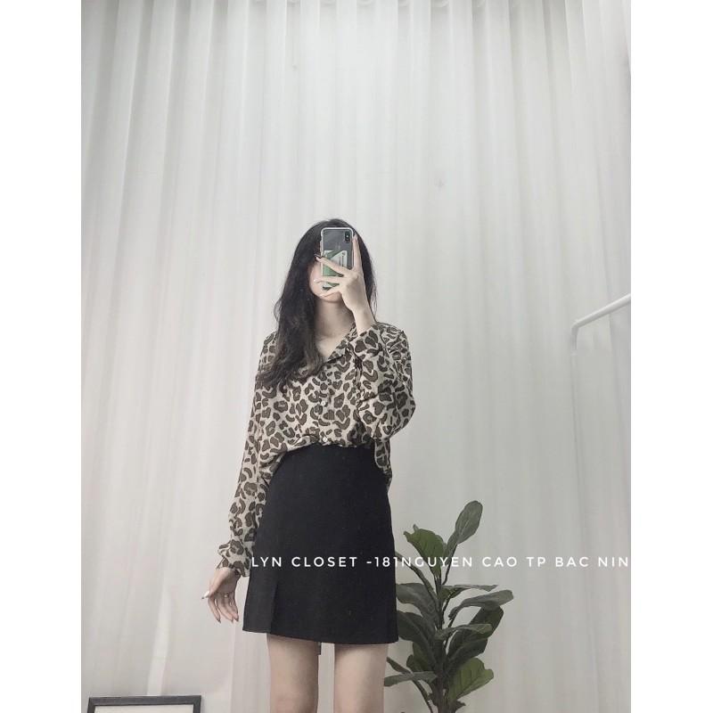 Sơ mi báo dáng xuông đuôi tôm hot hit