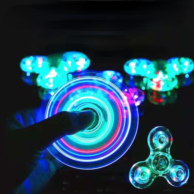 Con Quay Đồ Chơi Fidget Spinner ĐèN LED Trong SuốT