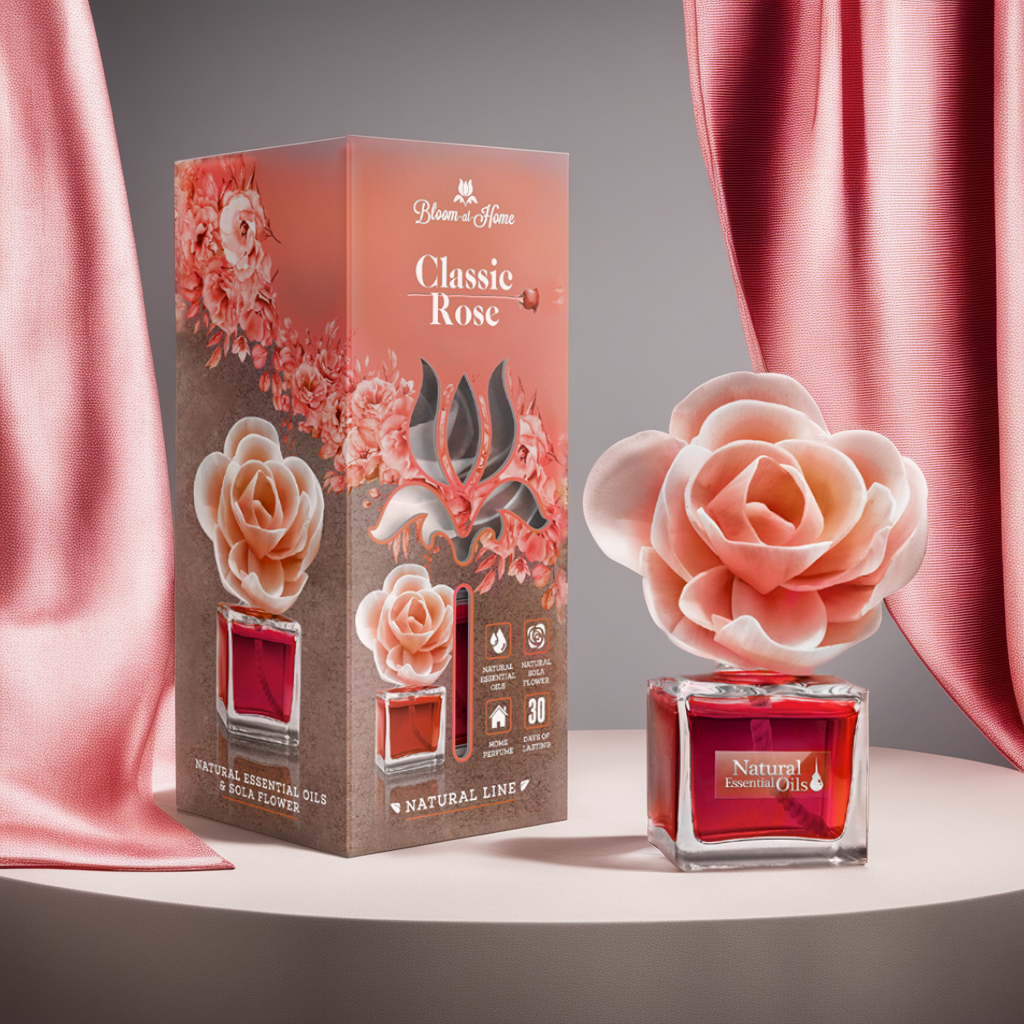 Nước hoa thơm phòng Bloom At Home Elix - Hương Hoa Hồng Cổ Điển - 100ml nhập khẩu từ Ba Lan - Chiết xuất thành phần tự nhiên, lưu hương lâu, an toàn