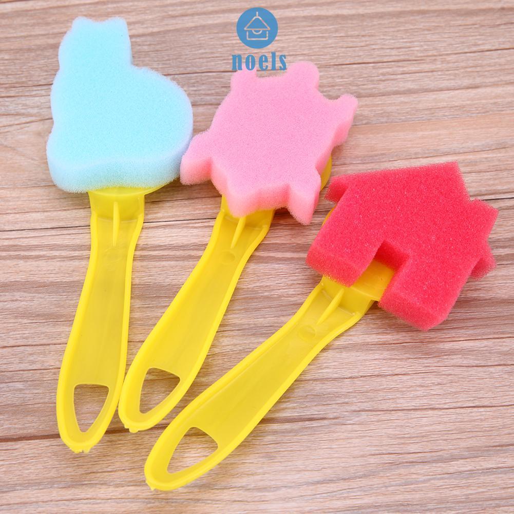 Set 12 Cọ Vẽ Tranh Bằng Xốp Nhiều Màu Sắc Diy Cho Bé