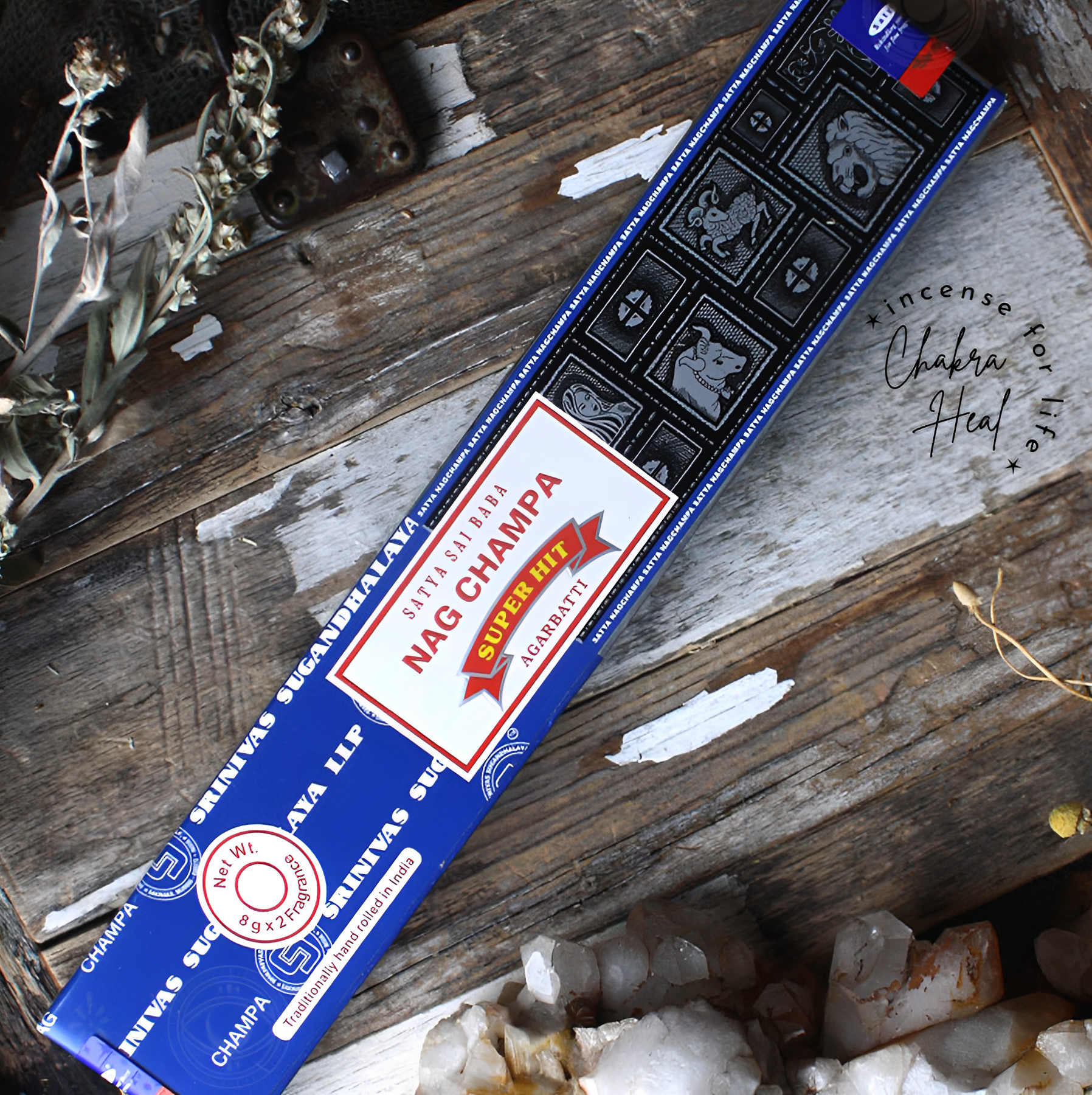 Nag Champa mix Super Hit - Satya Incense - Nhang Thơm Ấn Độ - Hương thơm Thanh lọc và thư giãn l Chakra Heal Incense