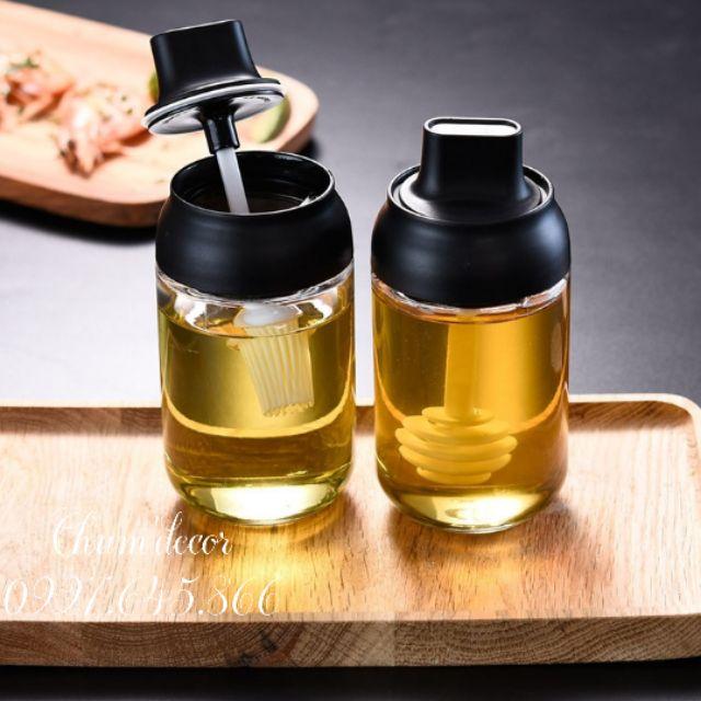 Bộ Lọ đựng gia vị , hũ gia vị thủy tinh kèm thìa, thìa khuấy