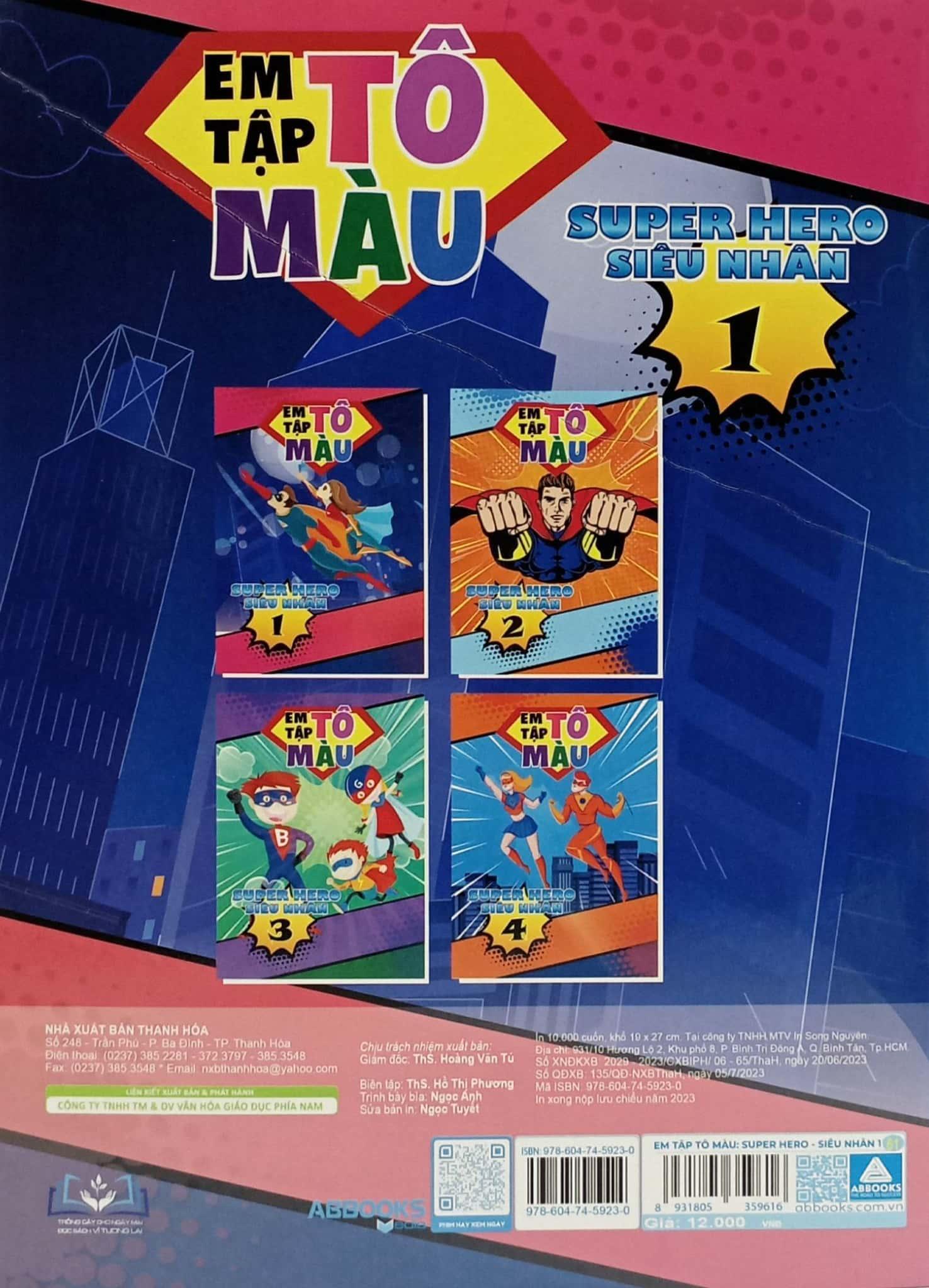 Em Tập Tô Màu - Super Hero Siêu Nhân 1