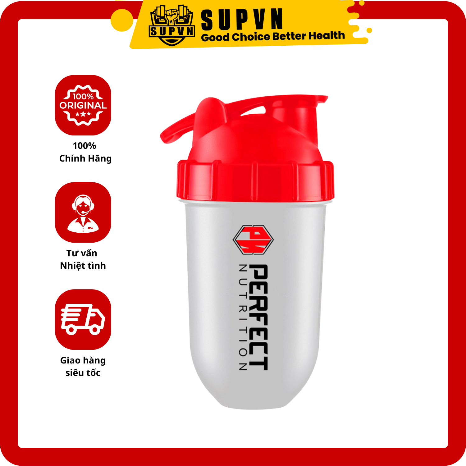 Shaker Perfect Nutrition Sphere 500ml Bình Nước Tập Gym Thể Thao