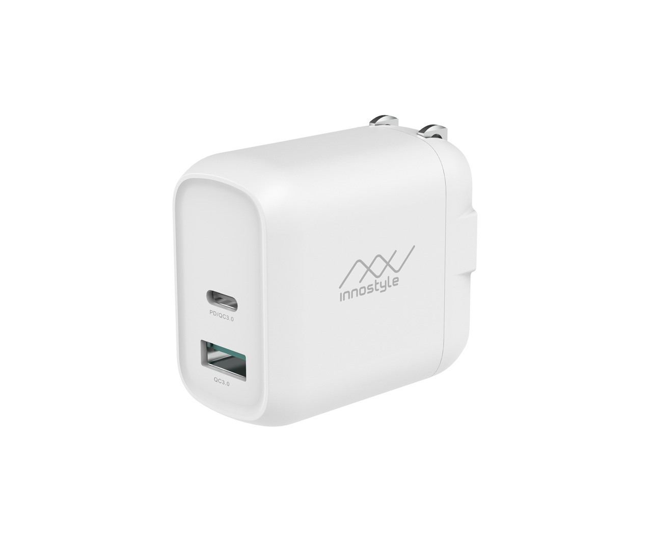 Adapter Sạc 2 Cổng 18W Innostyle Minigo Pro Dual Tích Hợp Cổng USB Type-C Hỗ Trợ Sạc Nhanh PD Power Delivery và Quick Charge QC 3.0 - Hàng Chính Hãng