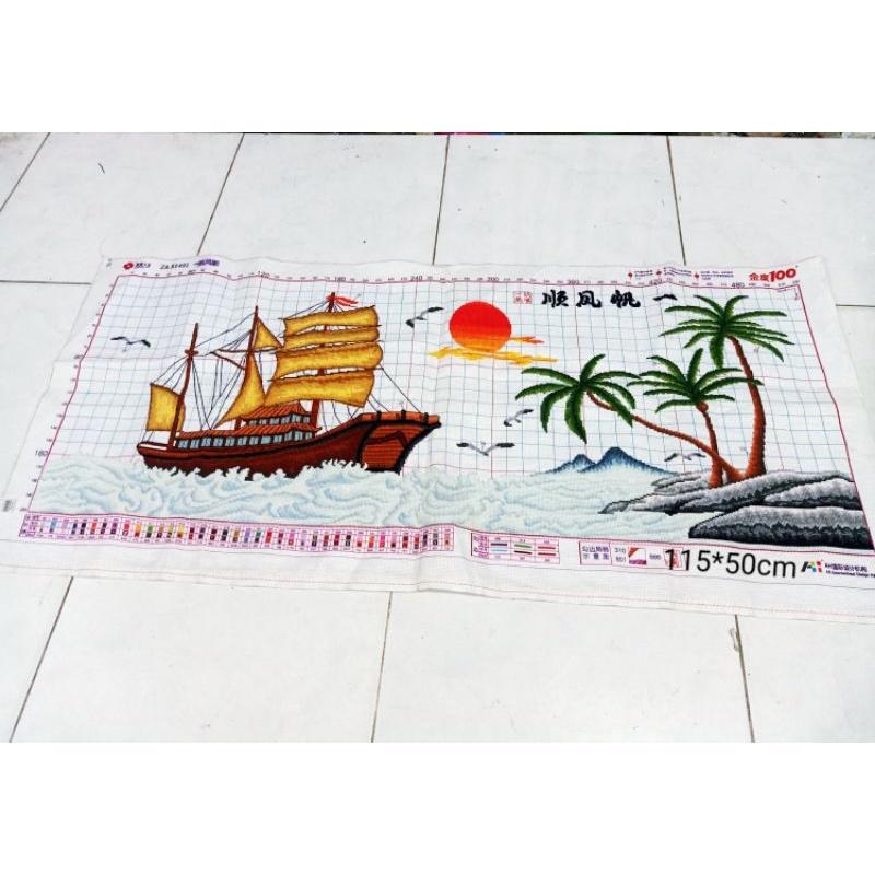 Tranh Thêu Phong Cảnh Thuận Buồm Xuôi Gió ZA 81491