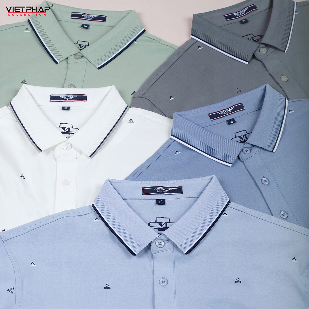 Áo Polo Nam VIỆT PHÁP Form Luxury - Thun Cotton Lạnh, lịch lãm, sang trọng 34314