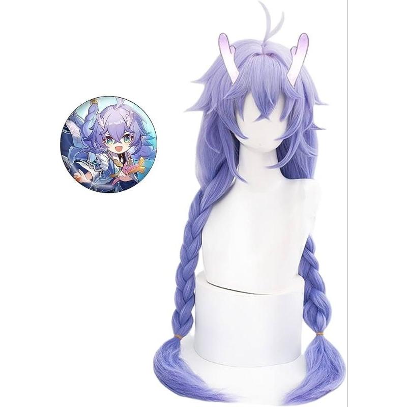 [Sẵn] Wig/Tóc giả cosplay Bailu - Honkai Star Rail màu tím mix siêu đẹp [Miu Cosplay