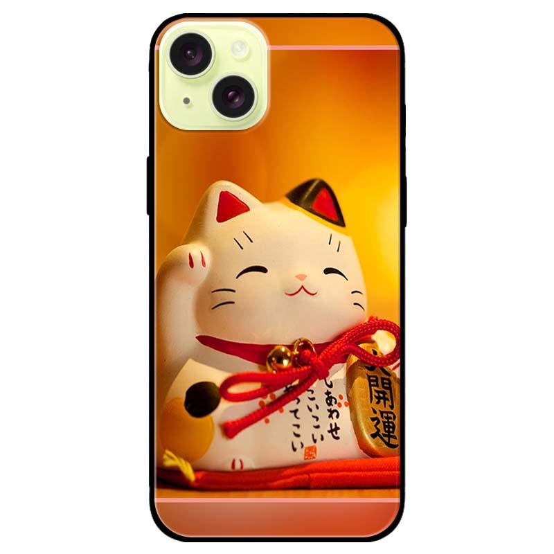 Ốp lưng dành cho Iphone 15 - Iphone 15 Plus - Iphone 15 Pro - Iphone 15 Pro Max - Mèo May Mắn 10 - Hàng Chính Hãng