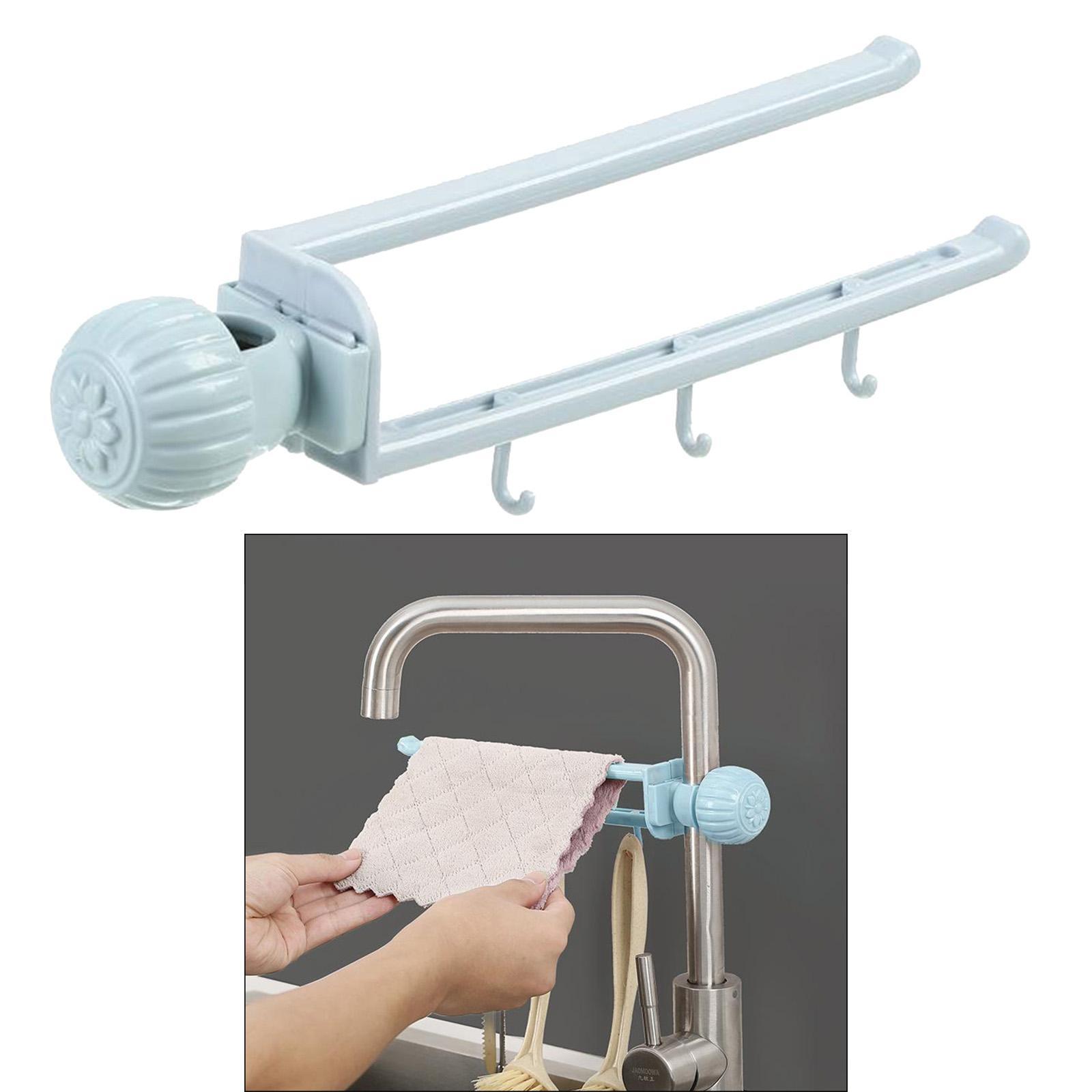 Faucet Mount Kitchen Sponge Holder Brush Drainage Caddy Organizer