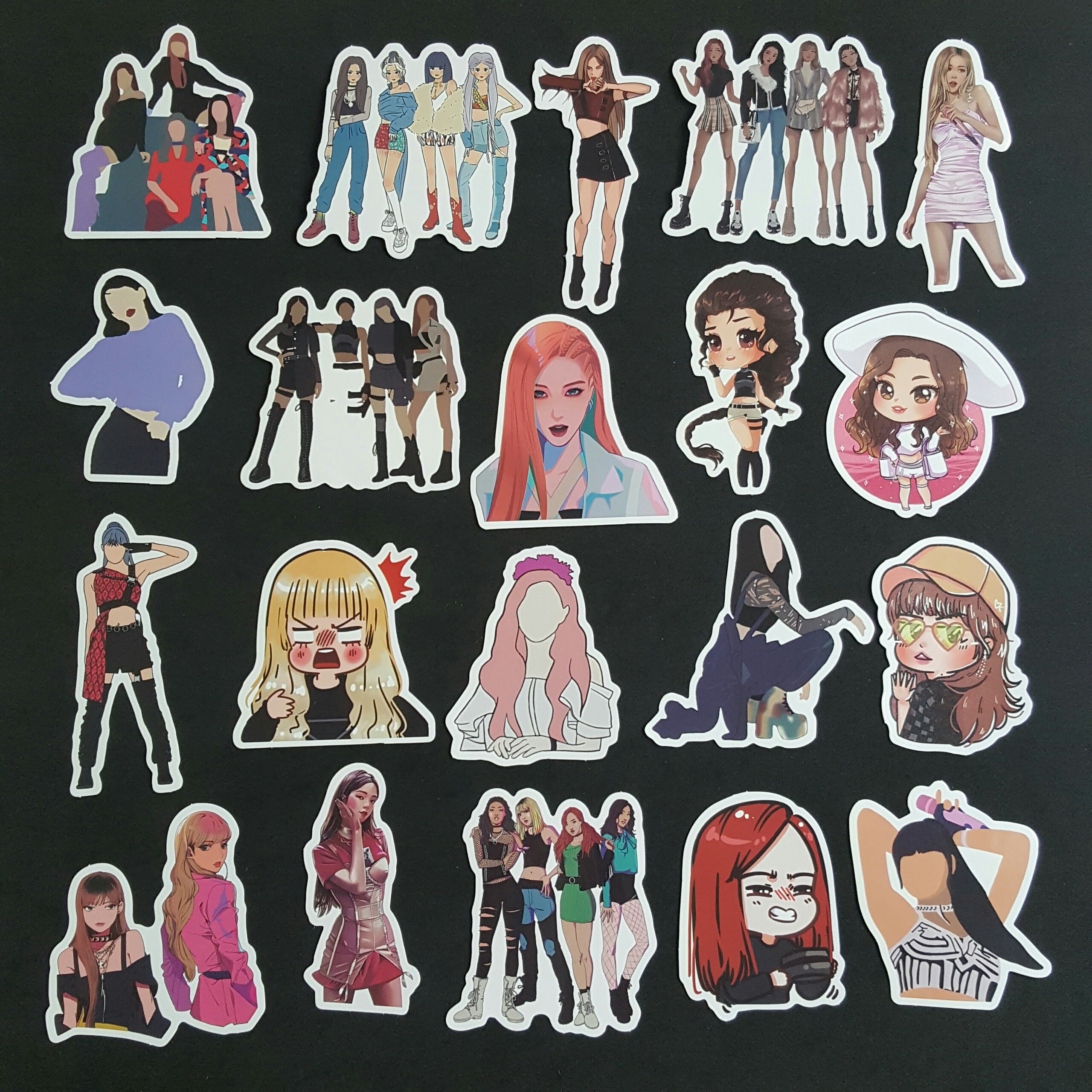 Bộ Sticker dán cao cấp chủ đề BLACKPINK - Dùng dán Xe, dán mũ bảo hiểm, dán Laptop