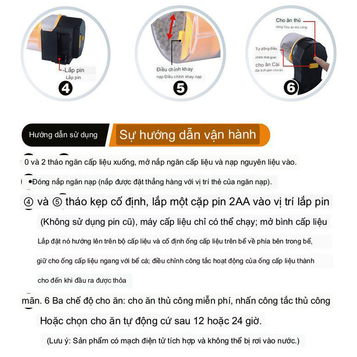 Máy Cho Cá Ăn Hẹn Giờ Tự Động 2 Chế Độ Tiện Dụng Cho Bể Cá Cảnh, Bể Thủy Sinh