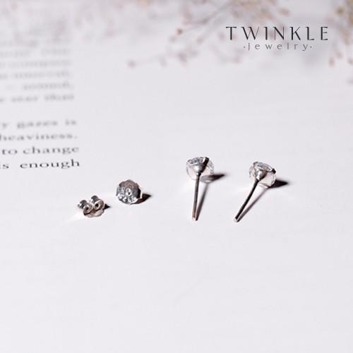 Khuyên Tai Bạc Twinkle Jewelry Diamond 3.5 mm BT0003