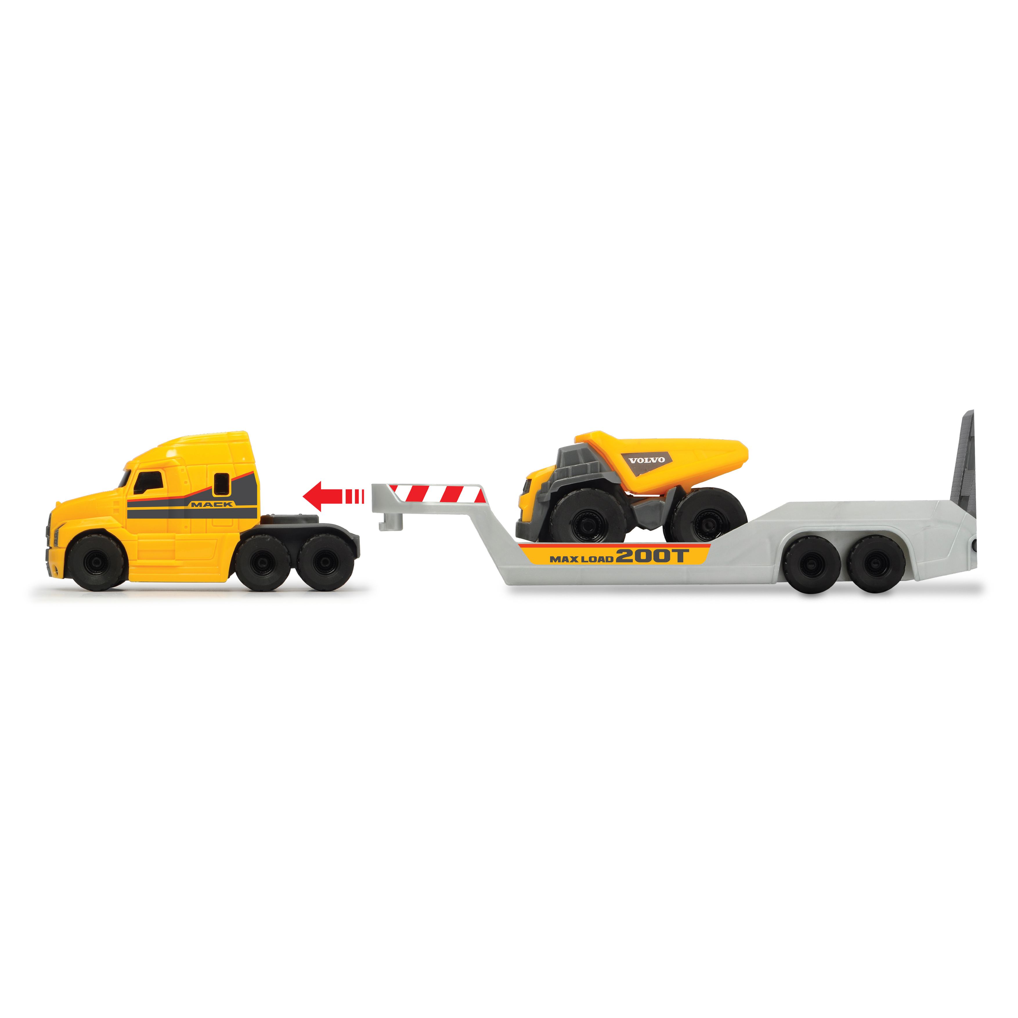 Bộ Đồ Chơi Xe Xây Dựng Dành Cho Bé Yêu DICKIE TOYS Mack/Volvo Micro Builder Truck 203725005 - Đồ Chơi Đức Chính Hãng