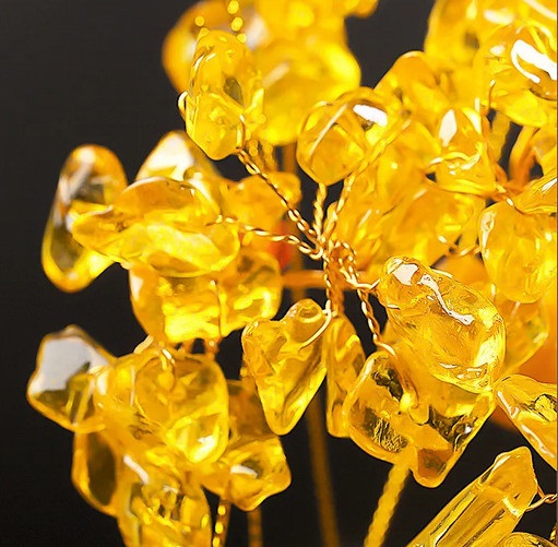 Cây Thỏi V.àng Tài Lộc Rồng Phụng Pha Lê 18cm