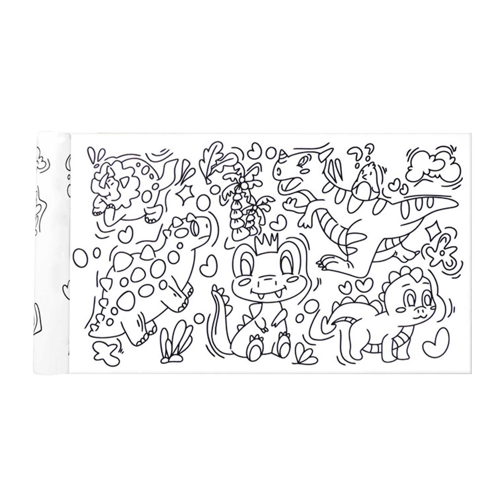 Children Coloring Roll Kid Graffiti Scroll Colorable Drawing Paper