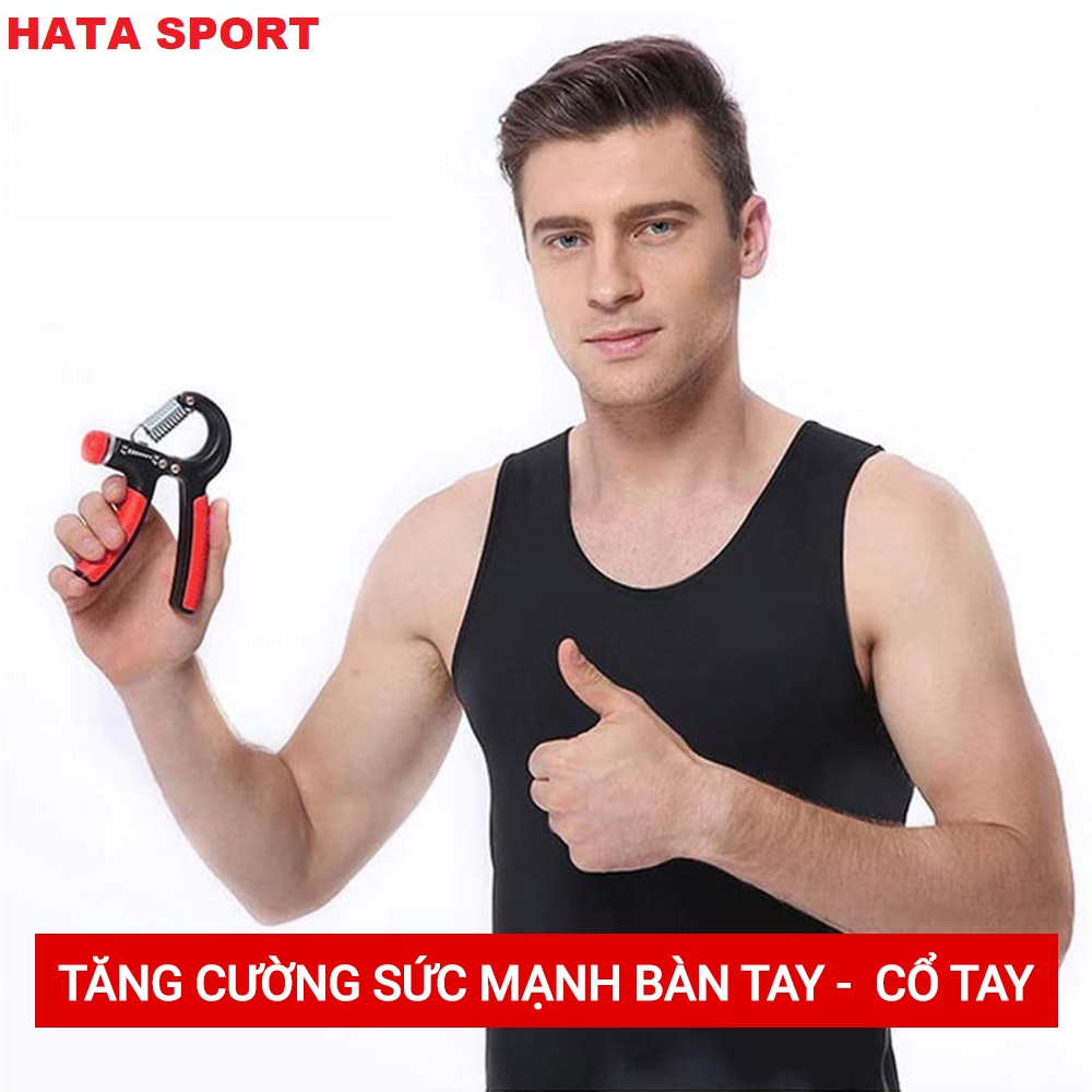 Kìm bóp tập cơ tay Hata Sport HT01E điều chỉnh lực 5kg đến 60kg chắc chắn