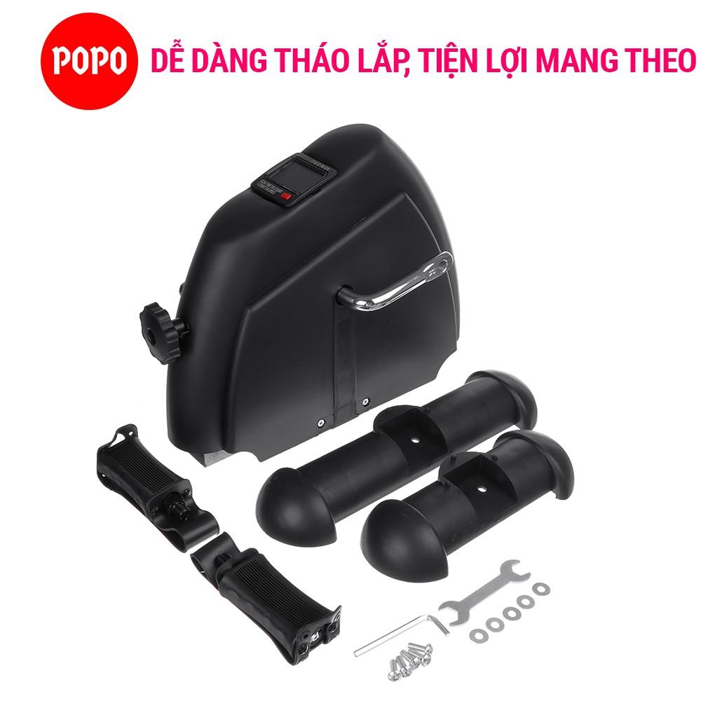 Xe đạp tập mini hỗ trợ tập cơ tay, tập chân tại nhà giúp phục hồi chức năng, giảm đau nhức YGW36Black cao cấp POPO