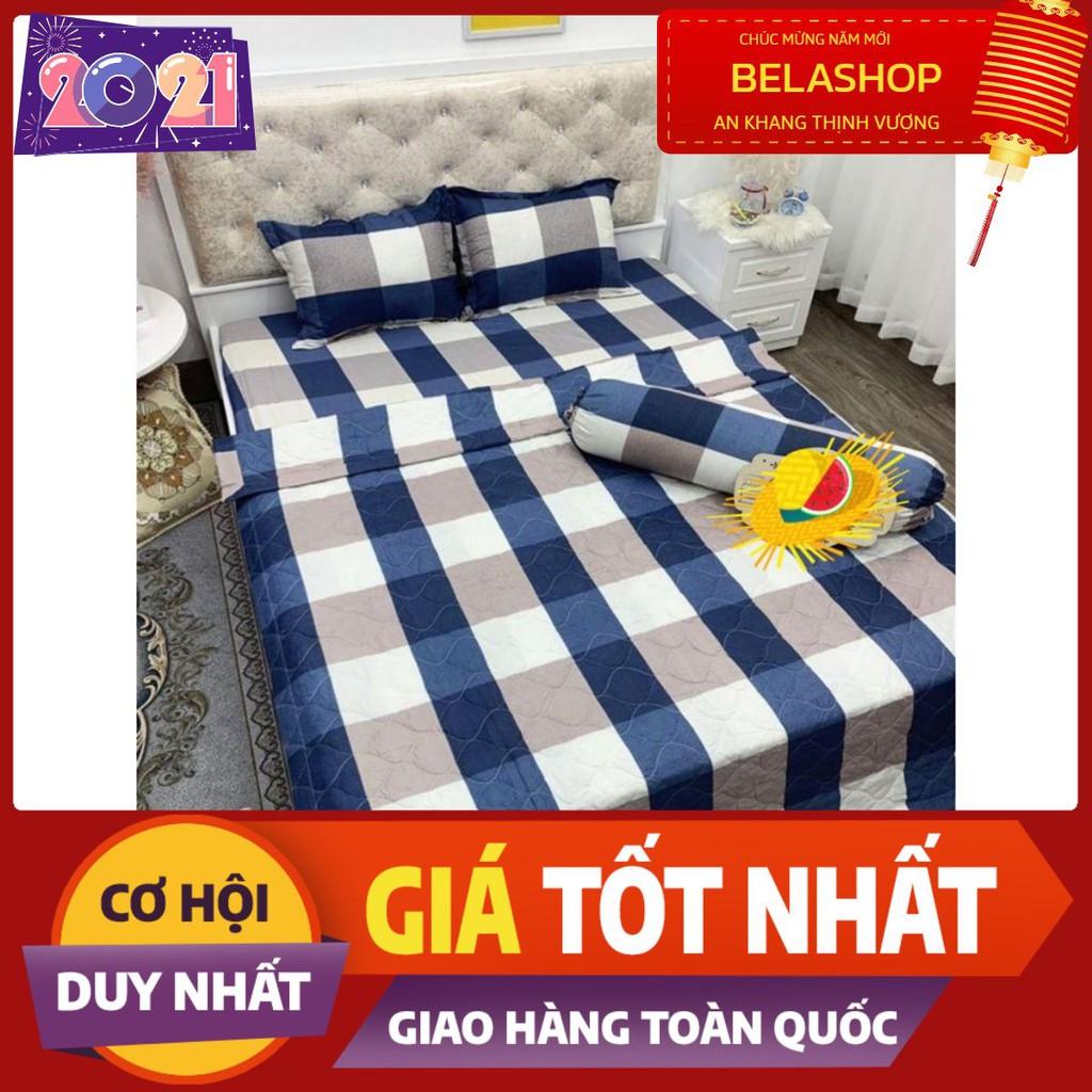 Bộ ga gối 3 món 10cm,15cm,20cm,đủ kích thước,mẫu kẻ bao diêm