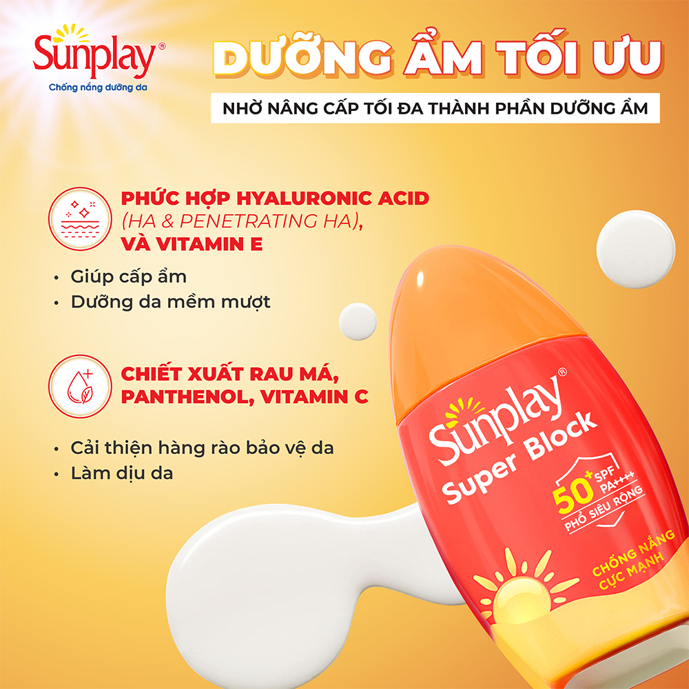 Kem chống nắng Sunplay cực mạnh dạng sữa Sunplay Super Block SPF 81, PA++++ 30g