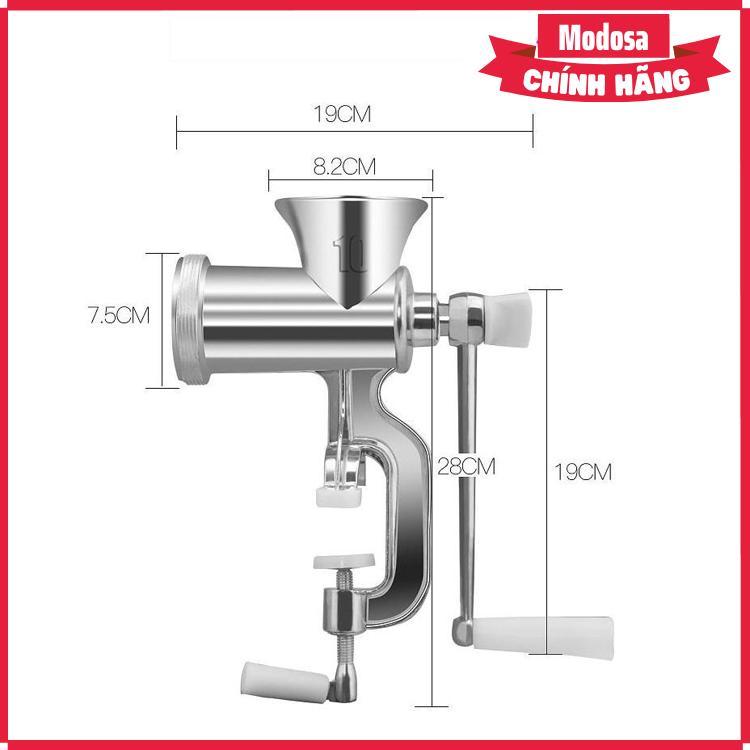 Máy Xay Thịt Bằng Tay Modosa Inox - Hàng Chính Hãng