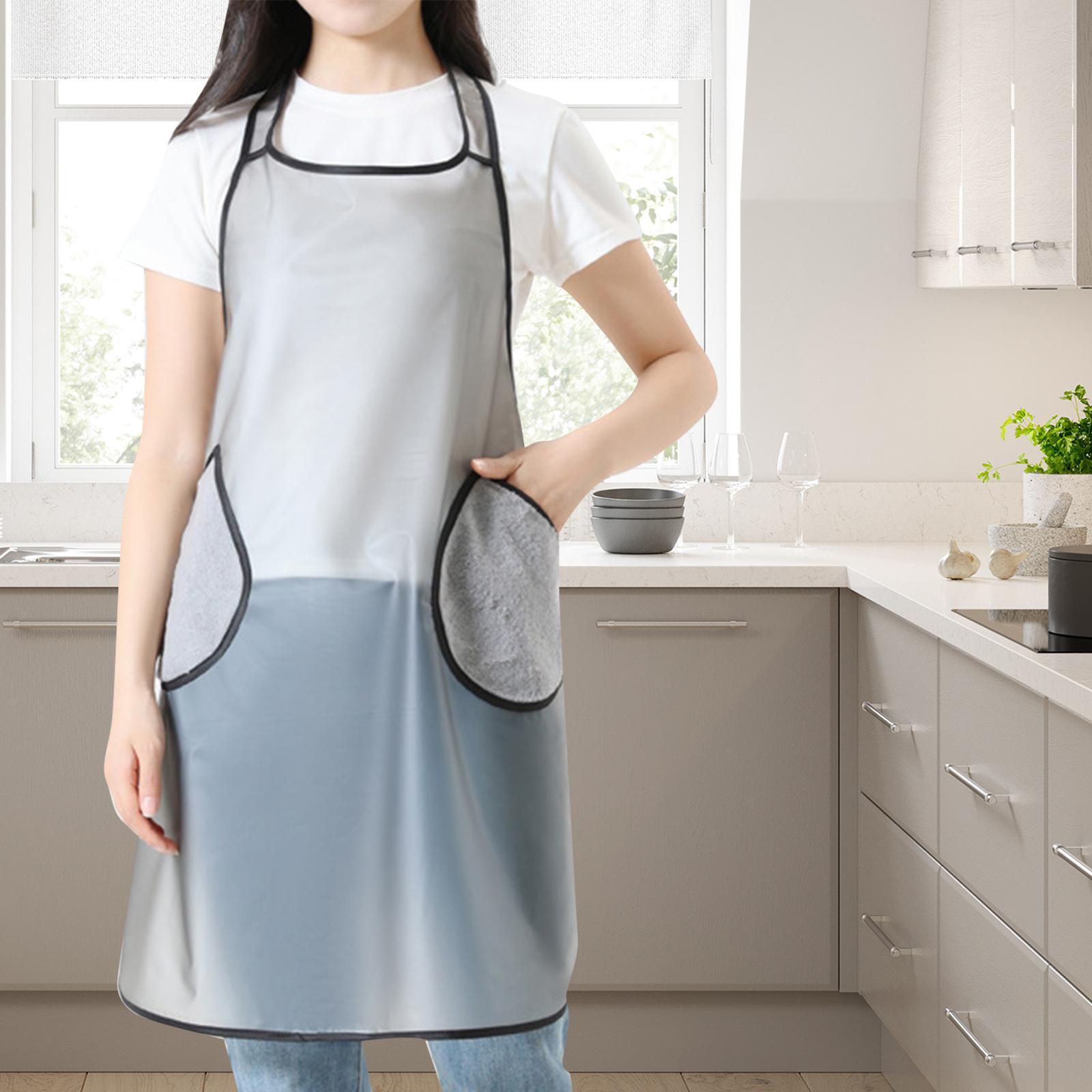 Cooking Apron Baking Apron with Hand Wipe Pockets Sturdy Oil BBQ Apron