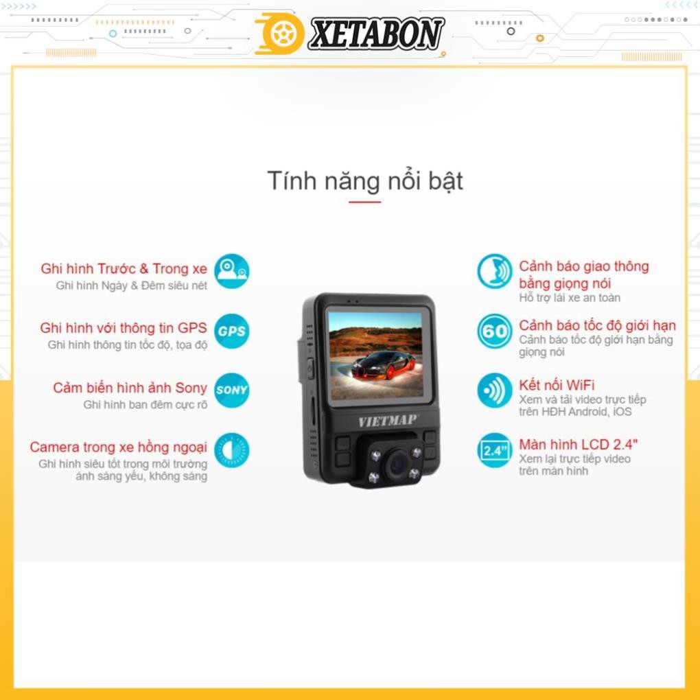 Camera Hành Trình VietMap C63 Ghi Hình Trước Trong Xe Full HD 1080P Hồng Ngoại, Cảnh Báo Giao Thông Bằng Giọng Nói +TẶNG THẺ 32GB