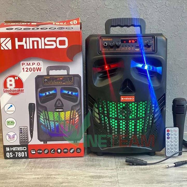 Loa Kéo Karaoke Bluetooth Kimiso QS-7801 Kèm điều khiển Tặng 1 micro có dây Nghe Cực Hay - Hàng Nhập Khẩu -4385-