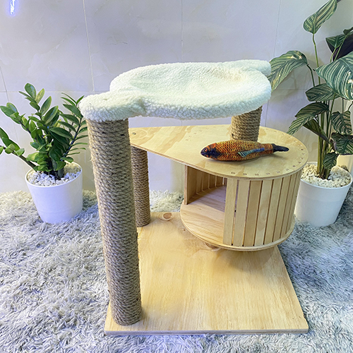 Cat tree – Trụ cào móng cho mèo có hộc gỗ độc đáo