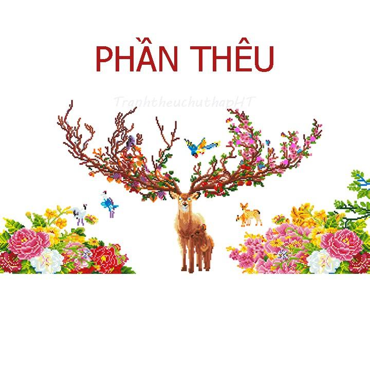 Tranh thêu chữ thập Tài lộc lâm Môn LV3350 94*47CM - tự thêu