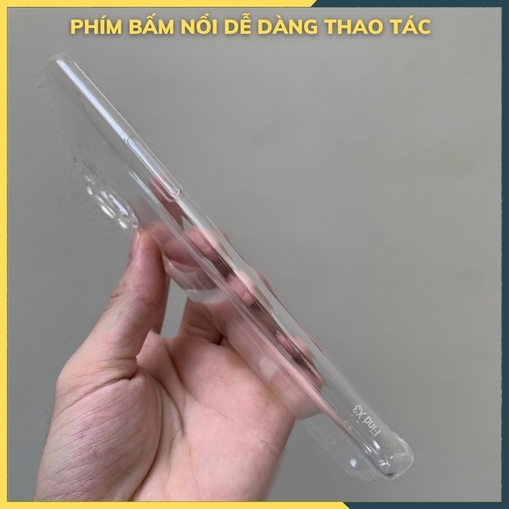 Ốp lưng trong suốt silicon GOR dành cho Oppo Find x3/ x3 pro pro bảo vệ camera dẻo siêu mỏng - Hàng nhập khẩu