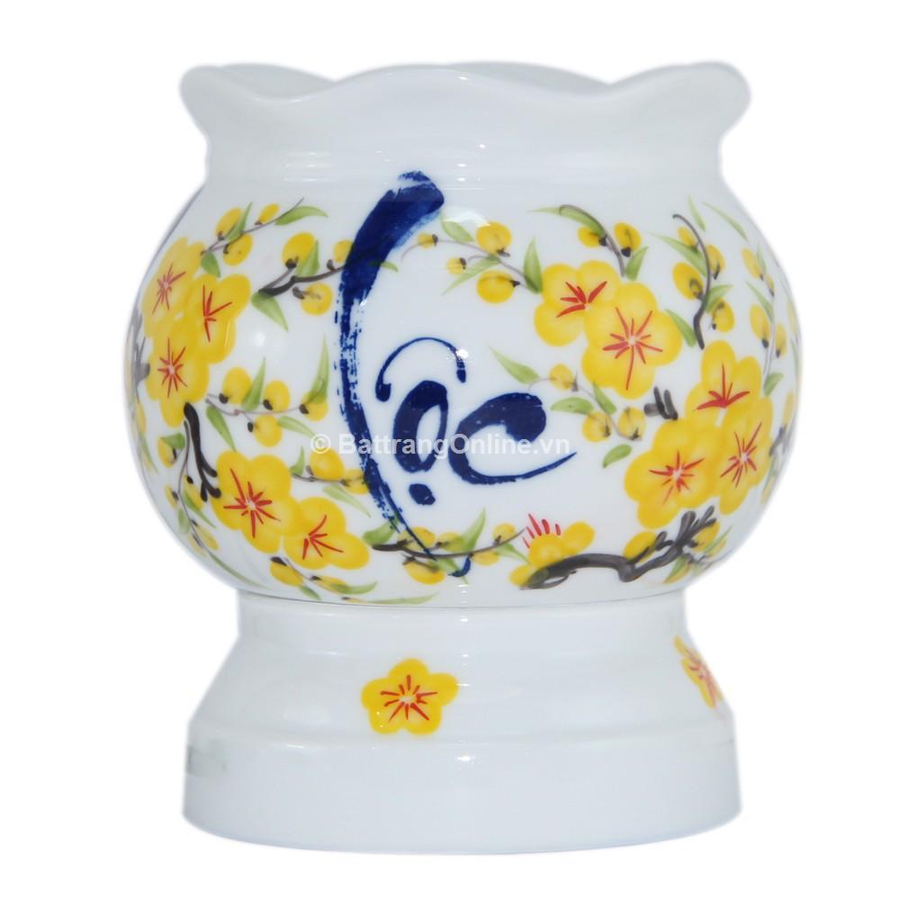Đèn Xông Tinh Dầu ️ ️ Máy Xông Tinh Dầu Đuổi Muỗi Gốm Sứ Bát Tràng CỠ LỚN Bền Đẹp