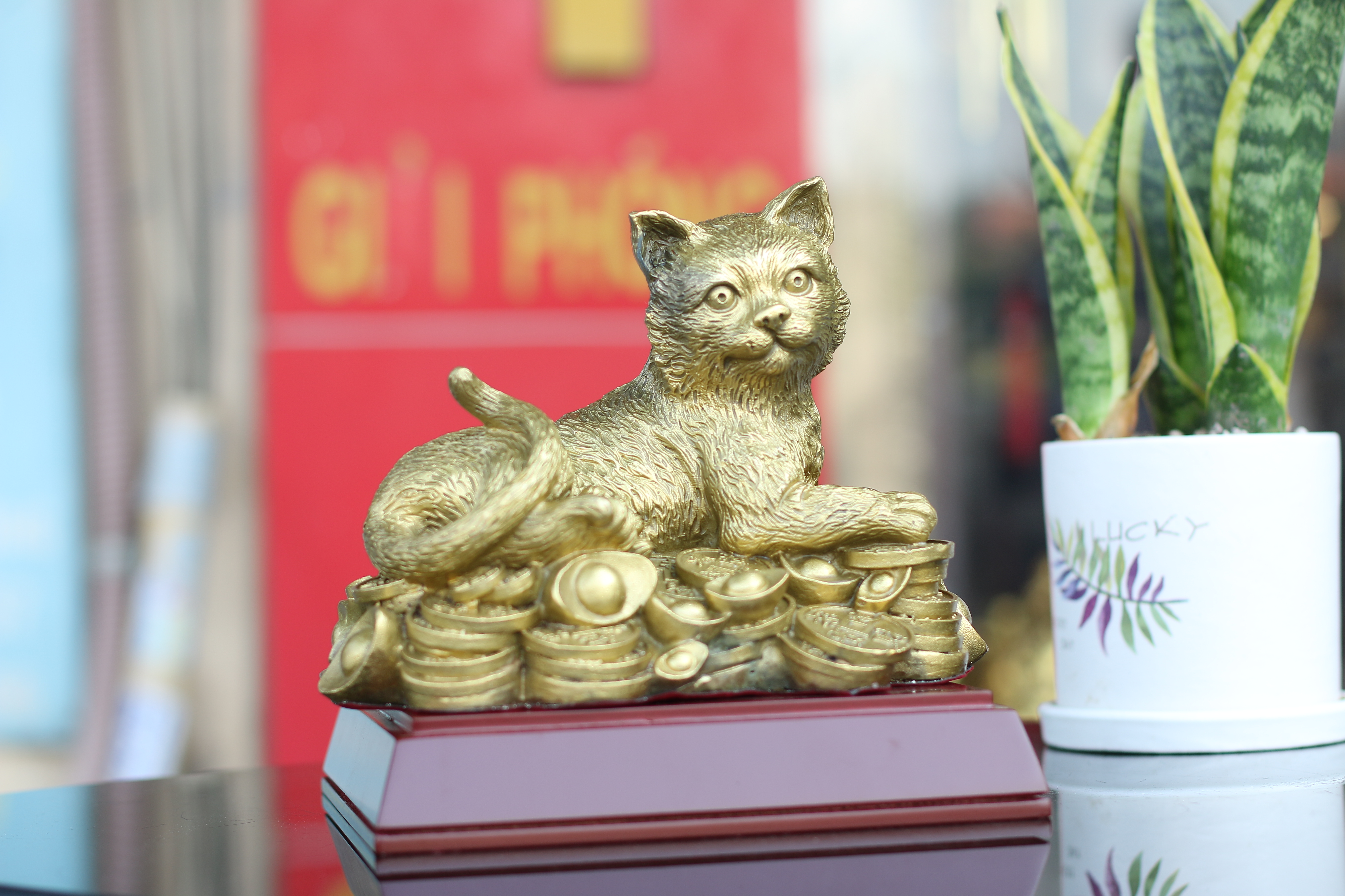 Tượng Mèo Bằng Đồng Linh Vật Phong Thủy lê Gia