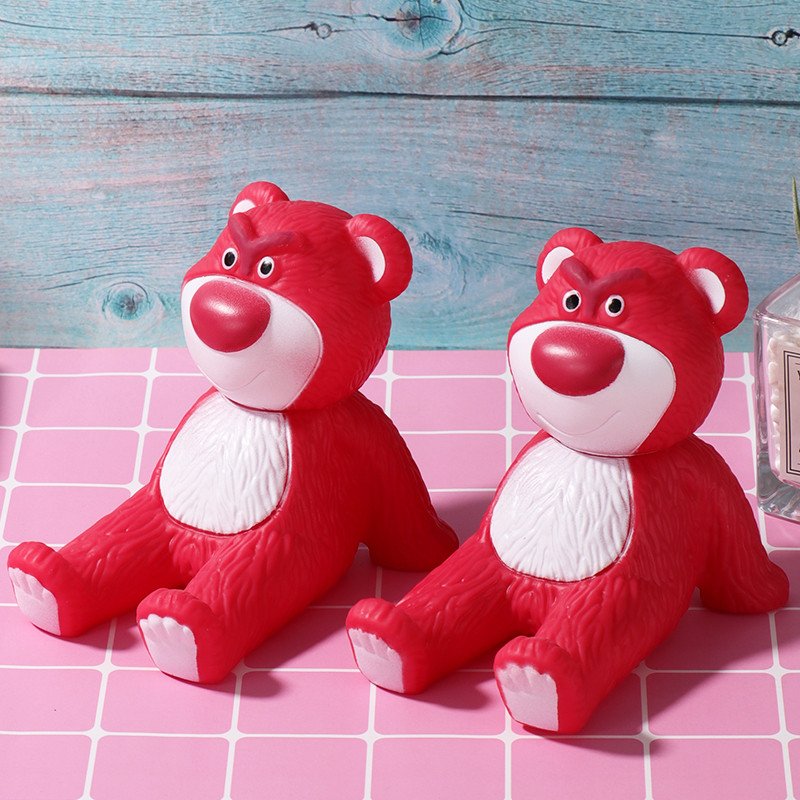 Giá đỡ kệ đỡ điện thoại, máy tính bảng gấu dâu Lotso cute đáng yêu trang trí bàn học, ô tô