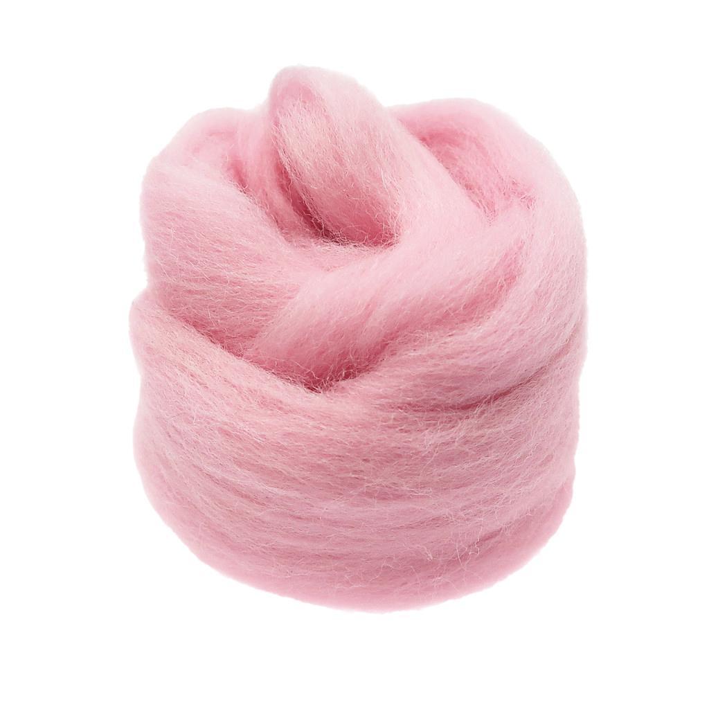 3-5pack Handmade 10g Wool Roving Fibre For Needle Felting Materials Pink 1